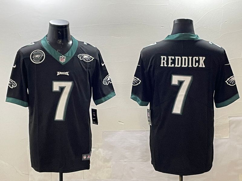 Men Philadelphia Eagles #7 Reddick Black 2025 Nike Vapor Limited NFL Jersey style 5